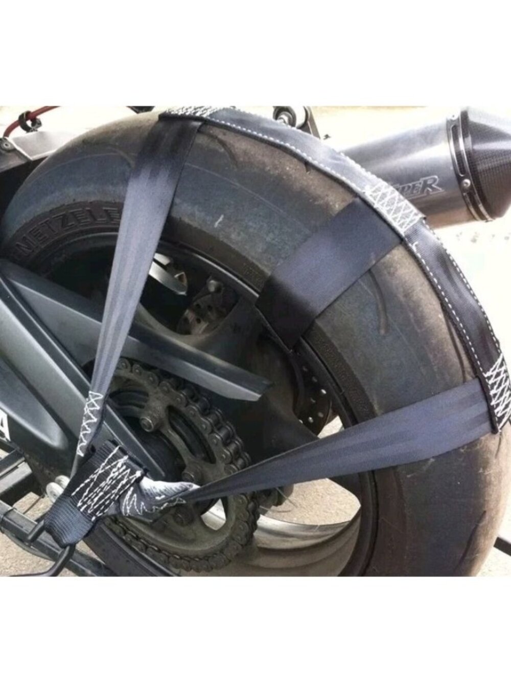 Motorcycle Transport Tie-Down Wheel Strap Light Strong Polyester Webbing Strap